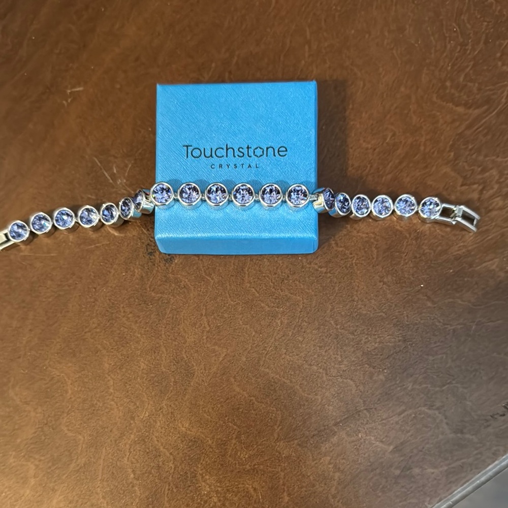 Touchstone Crystal Lavender and Silver Bracelet